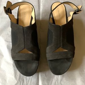 Calvin Klein mesh/ suede stacked shoe, used